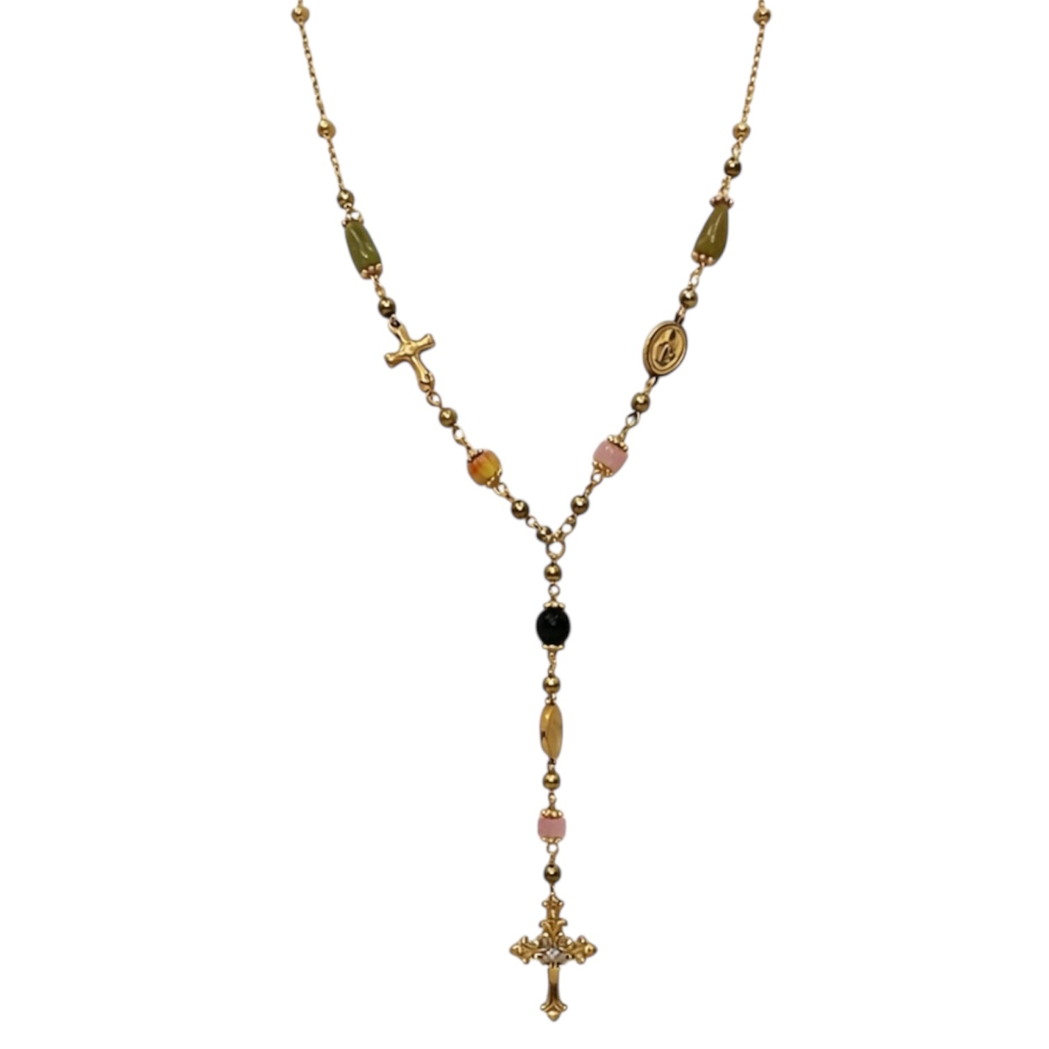 Collana rosario pastello