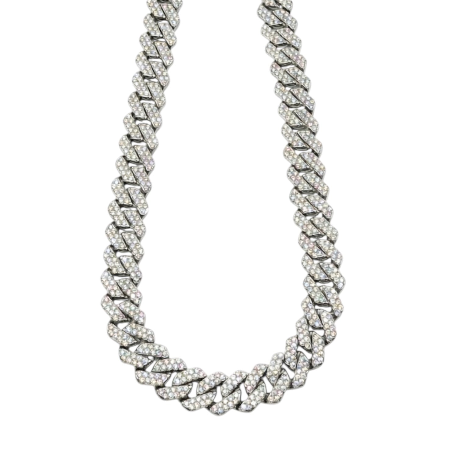 Collana groumette strass big