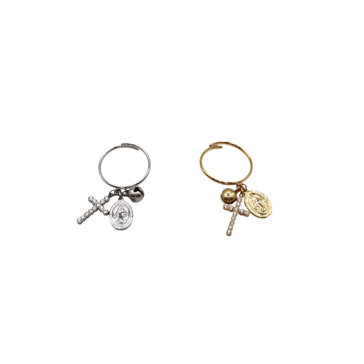 Anello tre charm