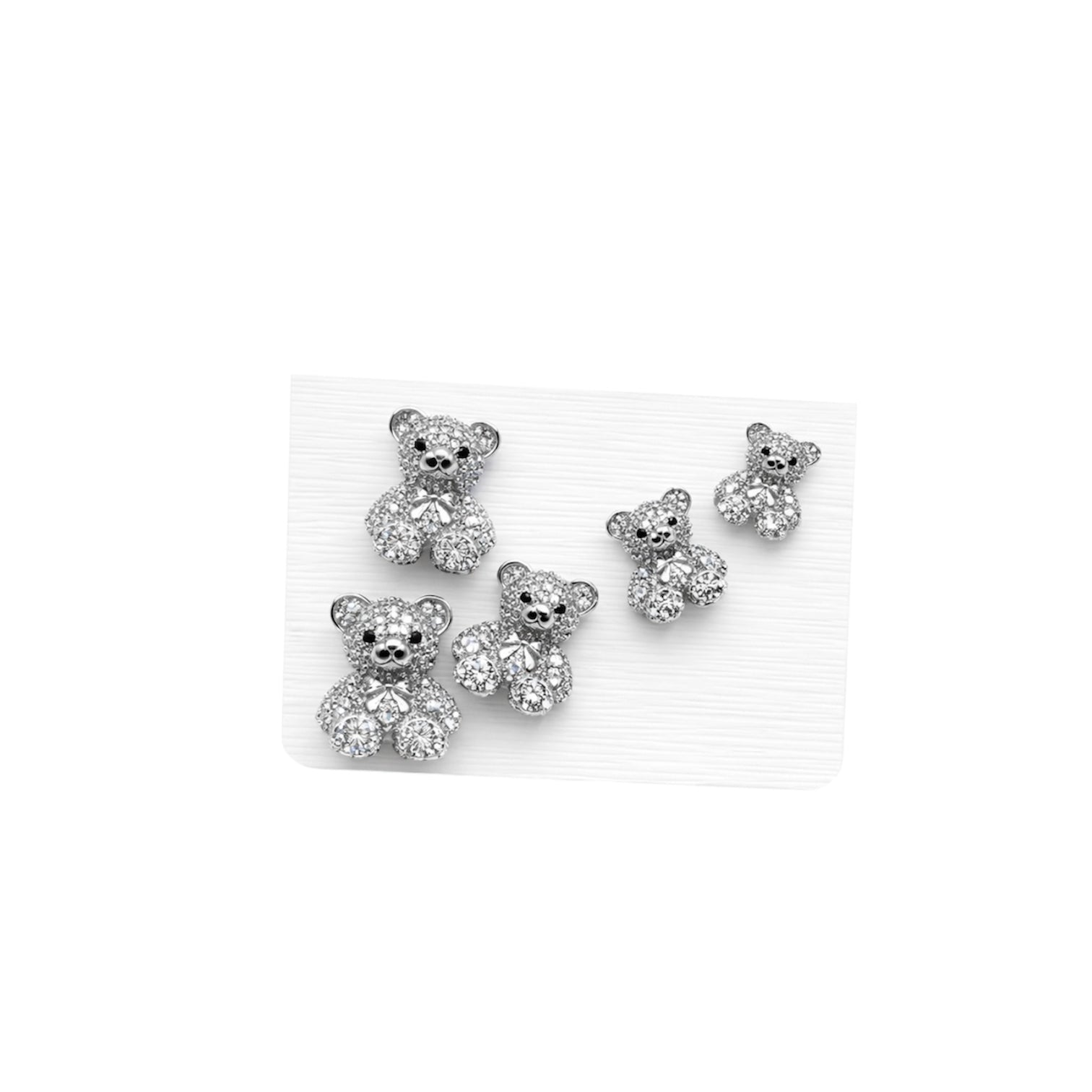 Set orecchino Teddy strass