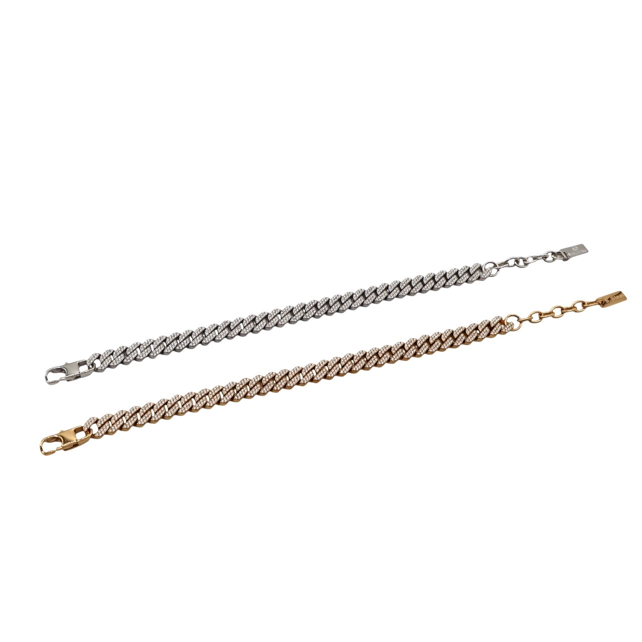 Bracciale groumette slim strass