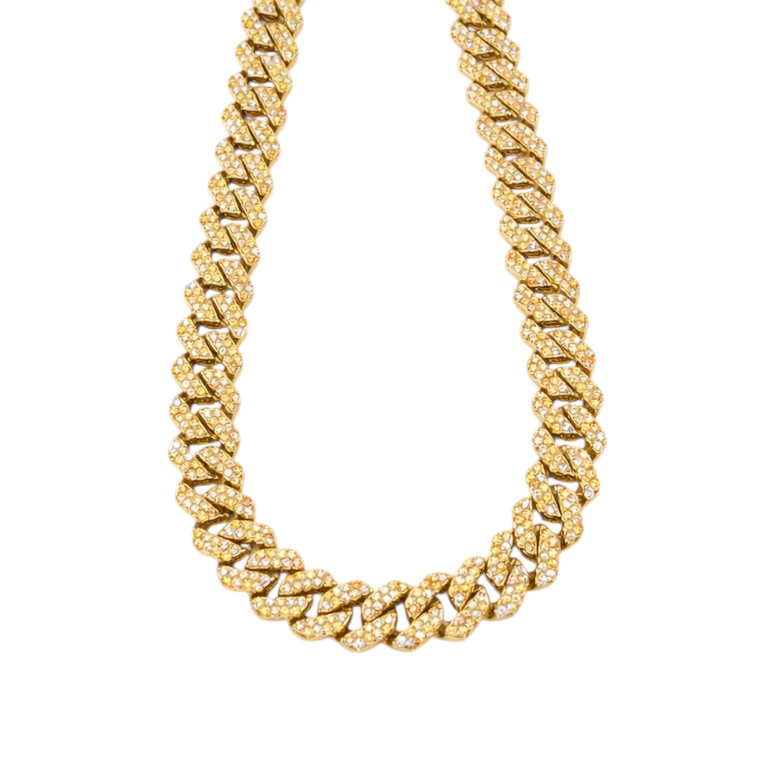 Collana groumette strass big