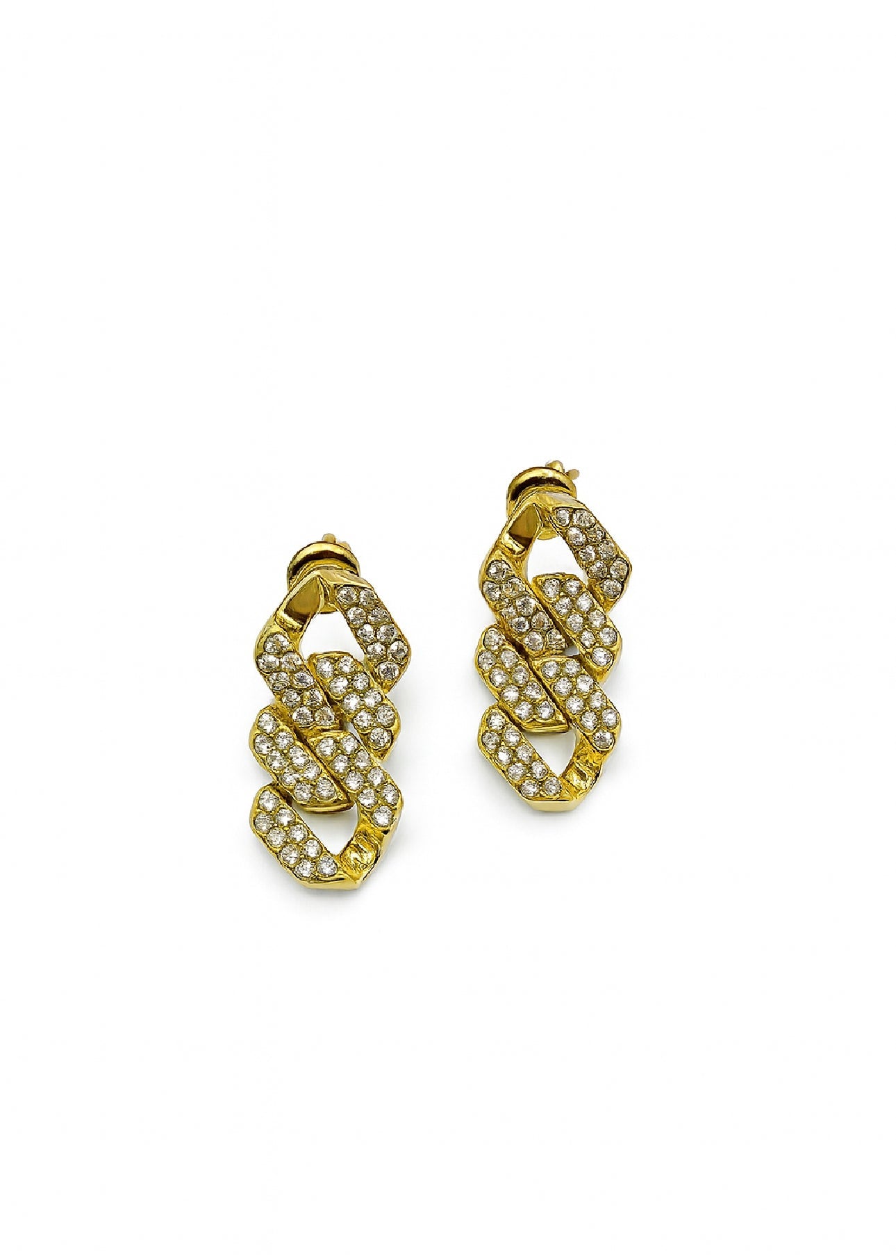 Orecchino groumette strass